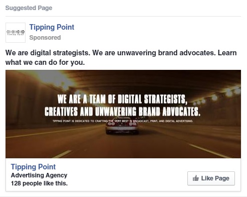 Tipping Point Facebook Ad Example