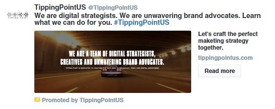 Tipping Point Twitter Ad Example